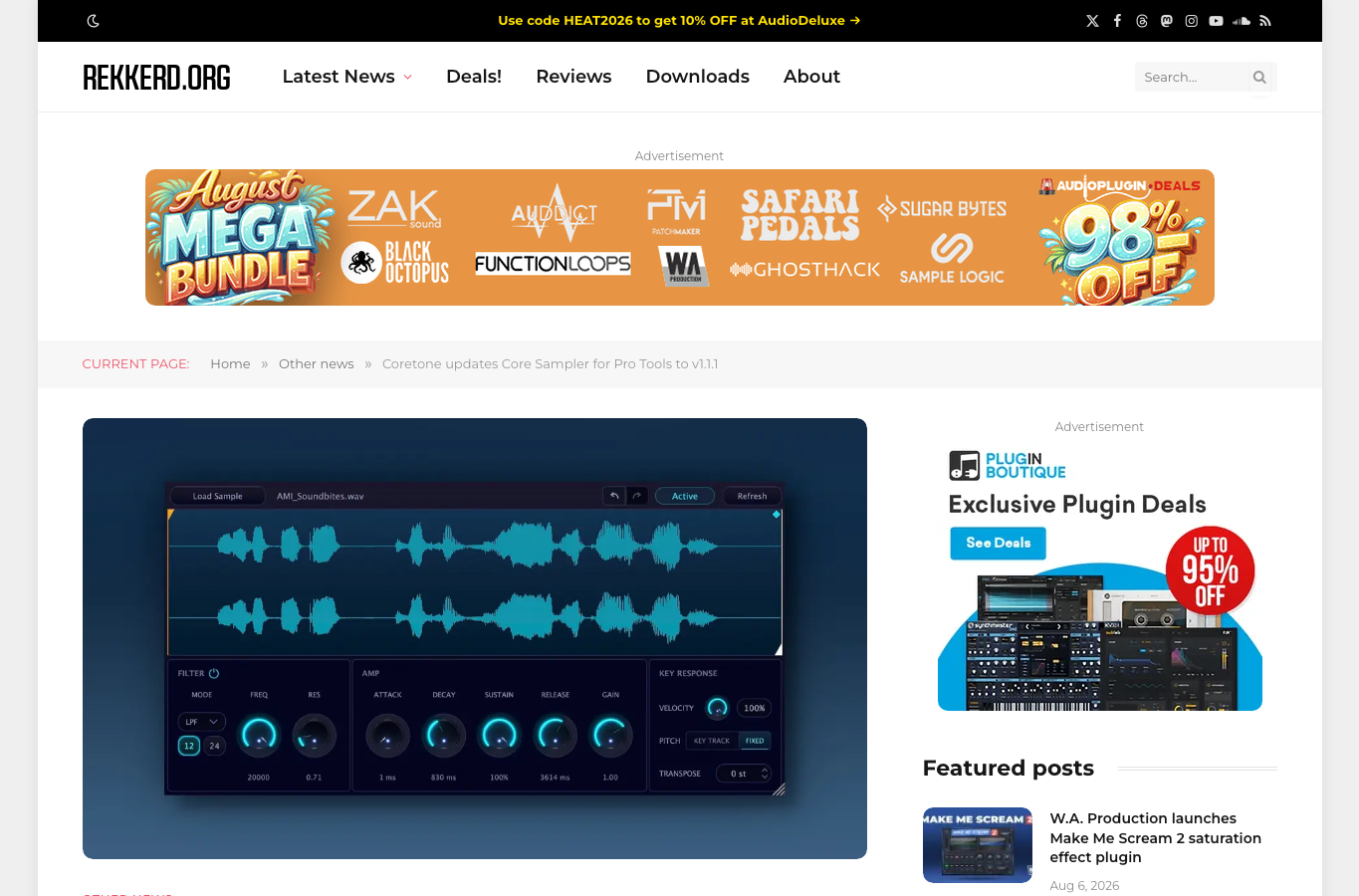 Rekkerd.org Core Sampler article screenshot